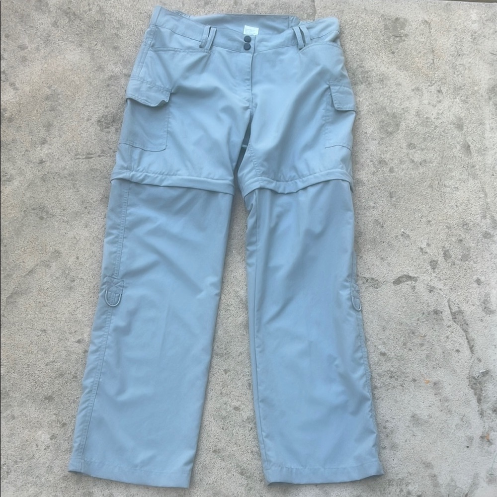 Triple Nickle Womens Convertible Waterproof Grey Hiking Pants Size L